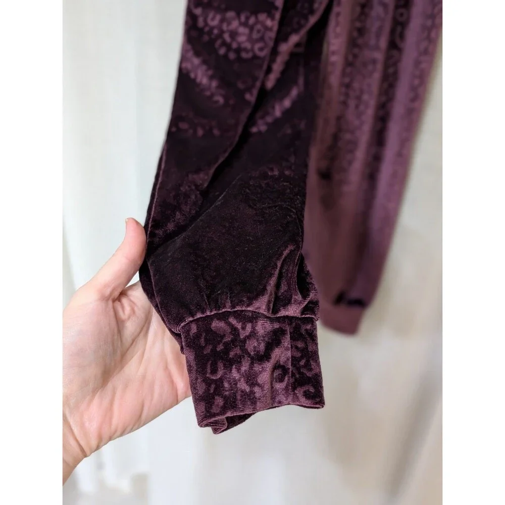 Girls So Velvet Jumpsuit Dark Purple XS 6/6X EUC